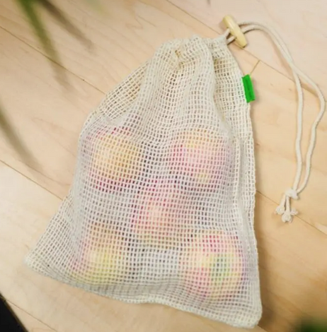 Organic Cotton Mesh Produce / Laundry Bags