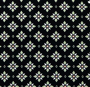 Black Floral Geometric