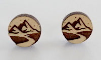 Upcycled Earrings - Mountain Trail