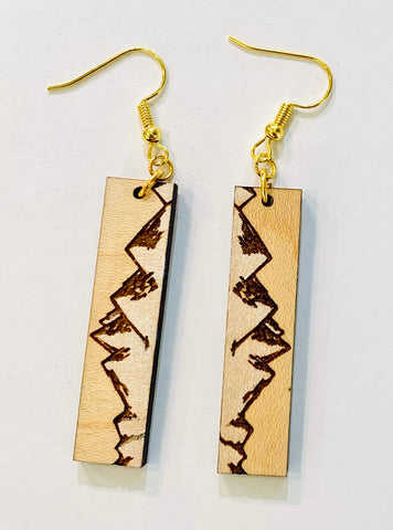 Upcycled Earrings Mountain Range