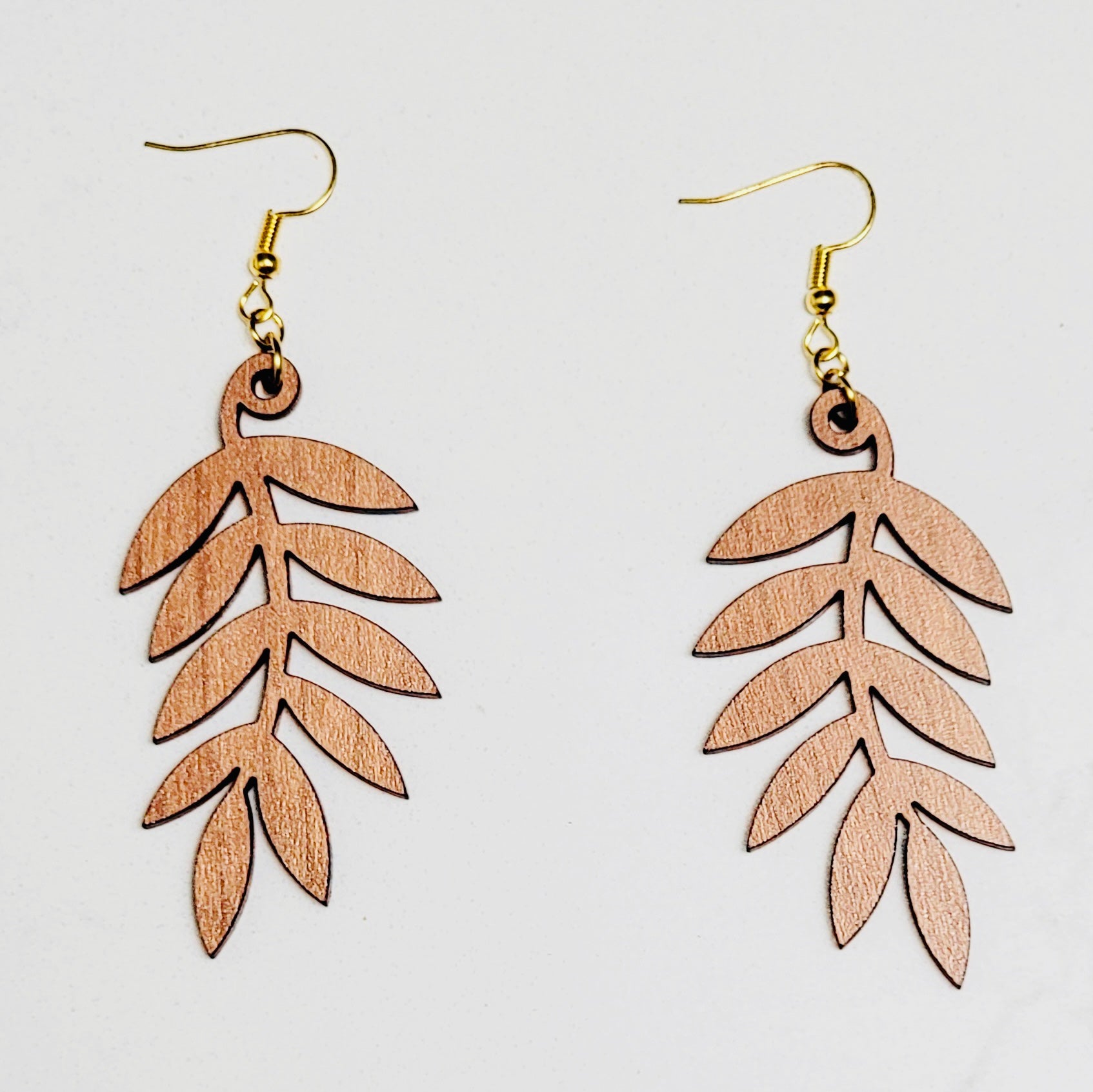 Upcycled Earrings - Dangle Leaves 2