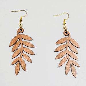 Upcycled Earrings - Dangle Leaves 2