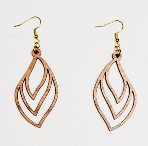 Upcycled Earrings - Dangle Leaves 6