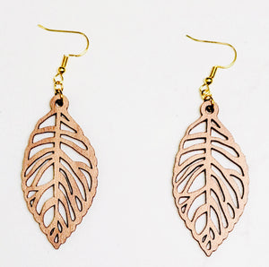 Upcycled Earrings - Dangle Leaves 5