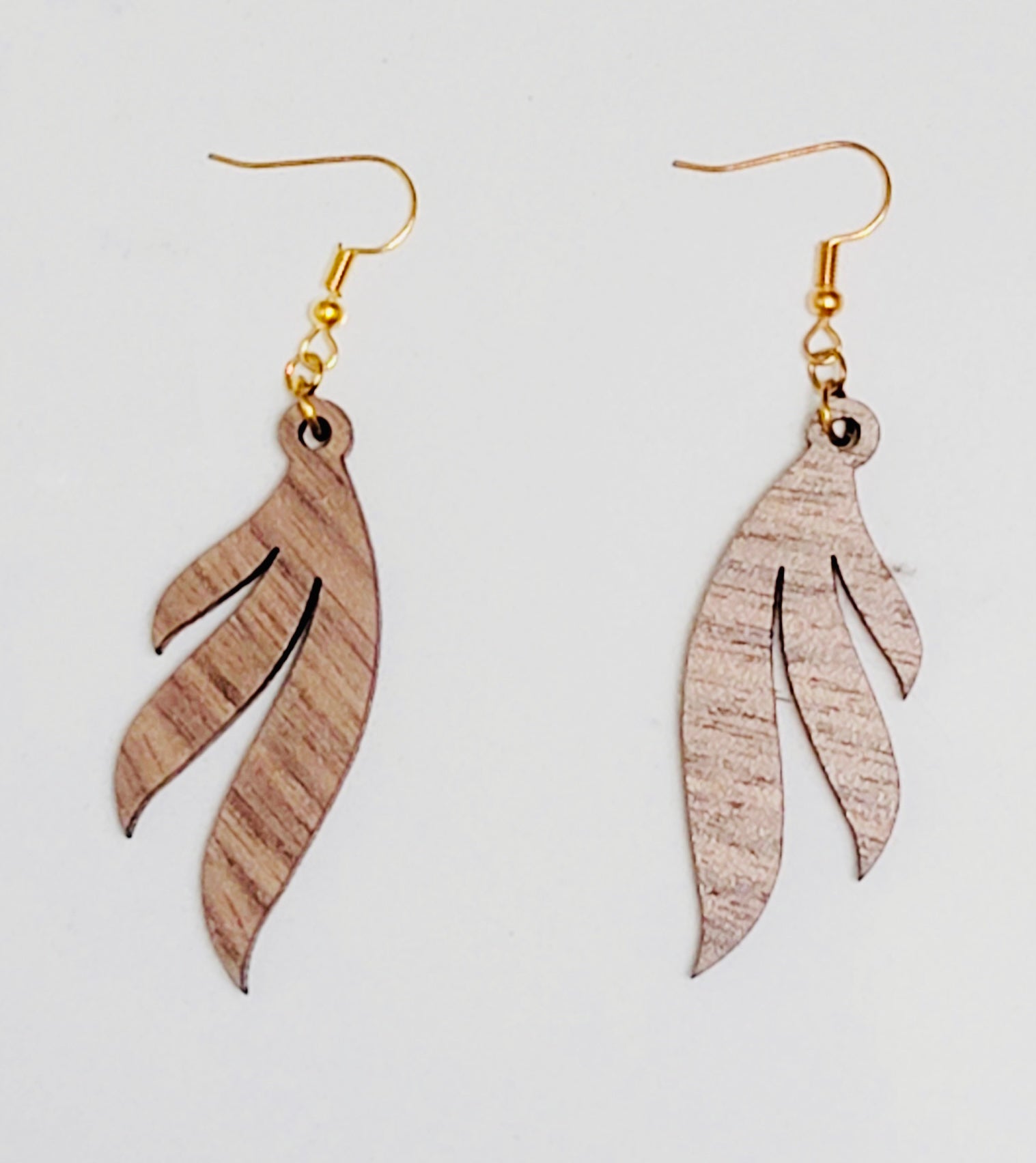 Upcycled Earrings - Dangle Leaves 1